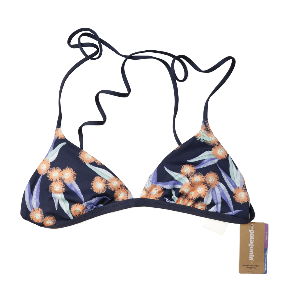 Vintage Patagonia Floral Triangle Bikini Top Size M